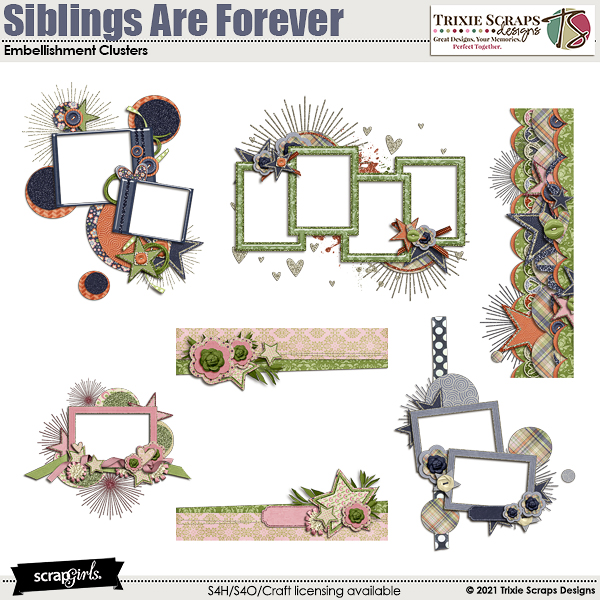 Siblings are Forever Clusters Trixie Scraps