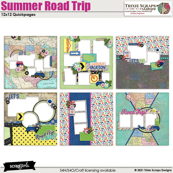 Summer Road Trip Quickpages Trixie Scraps