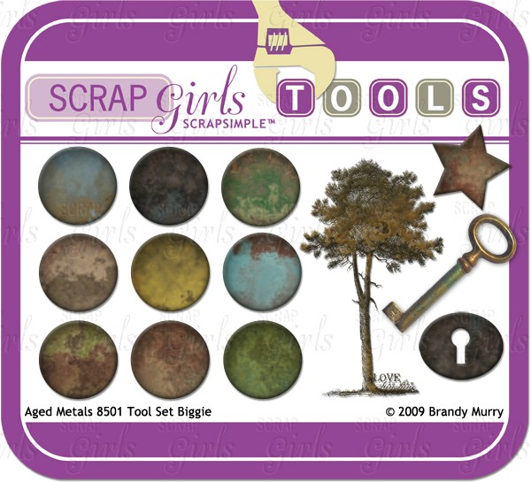 ScrapSimple Tools - Styles: Aged Metals Biggie