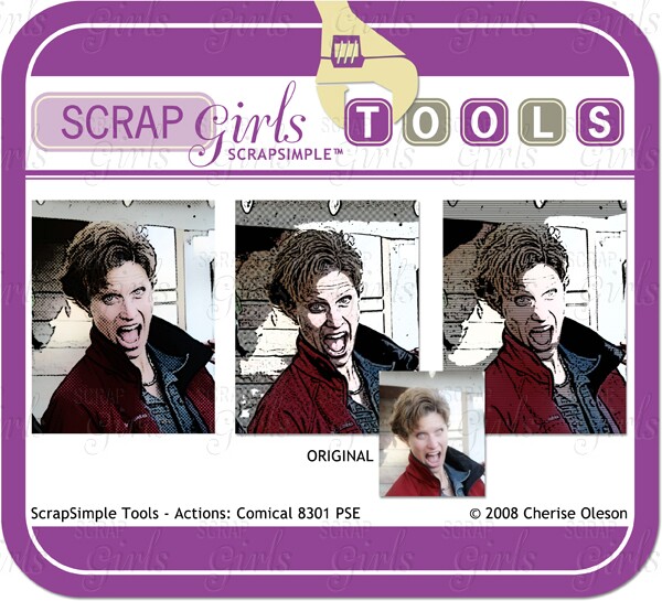 ScrapSimple Tools - Actions: Comical PSE 8301