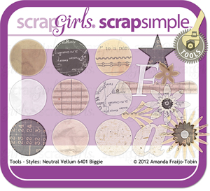 ScrapSimple Tools - Styles: Neutral Vellum 6401 Biggie