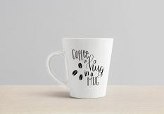 Coffee mug using Coffee Sentiments hand lettered sayings and images