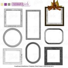 Also Available: ScrapSimple Embellishment Templates: Petite Frames- Commercial License