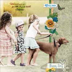 "Happy Day" digital scrapbook layout by Geraldine Touitou