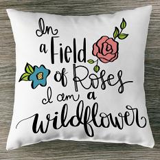 Pillow sample created using Bloom quotes and images templates