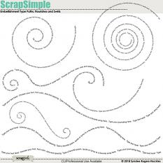 Flourishes and Swirls Type Path templates
