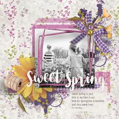 Sweet Spring #digiscrap layout by Amanda Fraijo-Tobin - AFT Designs using Faded #spring mini kit @Oscraps.com