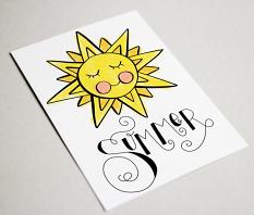 Card uses Summertime Sentiments Embellishment Templates