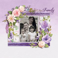 "Family" digital scrapbook layout by Shauna Trueblood