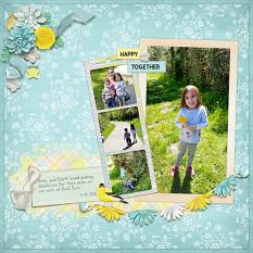 "Happy Together" digital scrapbook layout by April Martell