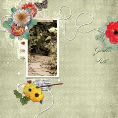 "My Garden Path" digital scrapbook layout by Sondra Cook