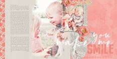 You Make Me Smile digital scrapbooking layout by Brandy Murry
