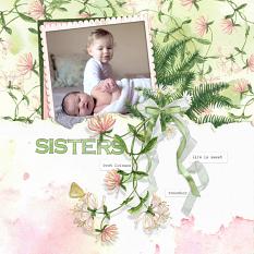 Sisters layout by Angela Blanchard using Woodland Botanical Collection Biggie
