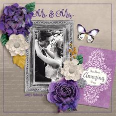 "Mr. & Mrs." digital scrapbook layout by Darryl Beers