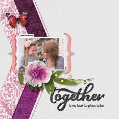 "Together" digital scrapbook layout by Darryl Beers