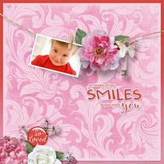 "Smiles Begin with You" digital scrapbook layout by Darryl Beers