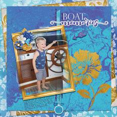 "Boat Memories" digital scrapbook layout by Debby Leonard
