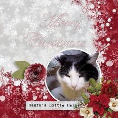 "Merry Christmas" digital scrapbook layout by Marie Hoorne