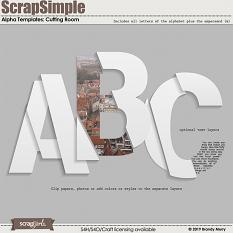 ScrapSimple Alpha Templates: Cutting Room by Brandy Murry