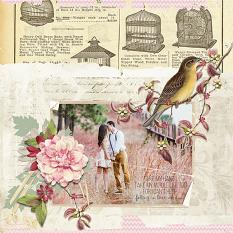 couple layout using Love Notes Collection Super Mini