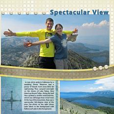"Mountain Climbing" digital scrapbook layout showcases ScrapSimple Digital Layout Album Templates: Scrap It Monthly 5 Series 1