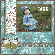 "Jake" digital scrapbook layout by Darryl Beers