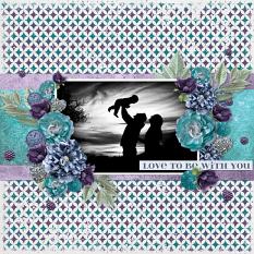 "Love to be with You" digital scrapbook layout by Teresa Burton