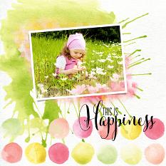 Scrapbook page created with Watercolor Blends Vol. 3 Brushes and Templates