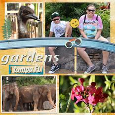 “Busch Gardens" digital scrapbook layout features ScrapSimple Digital Layout Album Templates: Scrap It Monthly 5 Series 2