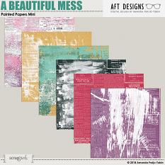 A Beautiful Mess #digitalscrapbooking Painted Printable Papers by AFT Designs @ScrapGirls.com