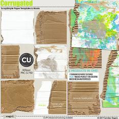 Corrugated paper templates and masks
