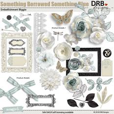 Something Borrowed, Something Blue Embellishment Biggie by DRB Designs | ScrapGirls.com