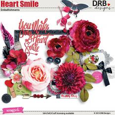 Heart Smile Embellishment by DRB Designs | ScrapGirls