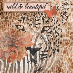 "Wild & Beautiful" digital scrapbook layout by Marie Hoorne