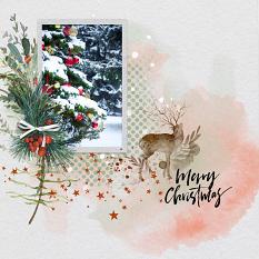 Layout using ScrapSimple Digital Layout Collection:A prelude to Christmas