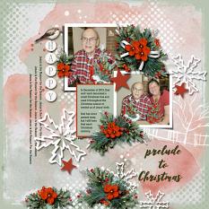 Layout using ScrapSimple Digital Layout Templates:A prelude to Christmas