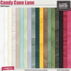 Candy Cane Lane Solid Papers