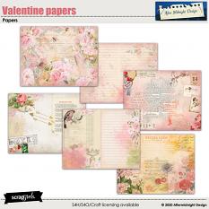 Valentine papers by Aftermidnight Design