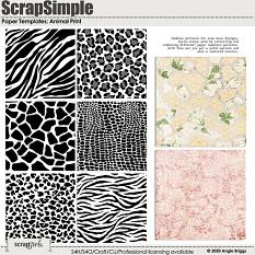 ScrapSimple Paper Template: Animal Prints