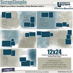 ScrapSimple Digital Layout Album Templates: Simply Blended, Series 2