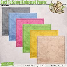 Back to School Embossed Papers by Silvia Romeo