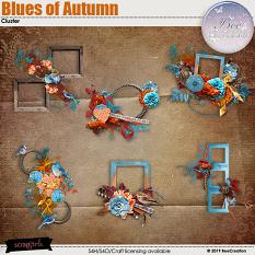 Blues of Autumn Cluster by BeeCreation