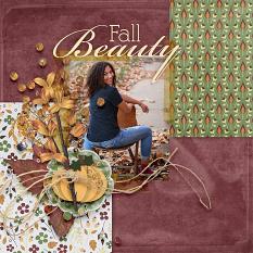 "Fall Beauty" #digitalscrapbooking layout by AFT Designs - Amanda Fraijo-Tobin using Cranberry Crisp Kit