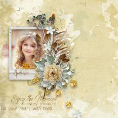 Layout using ScrapSimple Digital Layout Collection:enjoy the moment