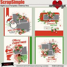 ScrapSimple Digital Layout Collection:christmas time