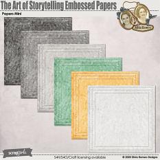 The Art of Storytelling Embossed Papers by Silvia Romeo