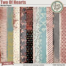 Two Of Hearts Blended Papers by Chere Kaye Designs