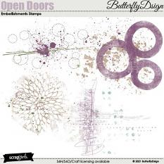 Open Doors Stamps Embellishments by ButterflyDsign 