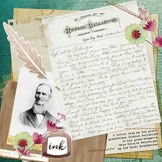 "Old Letters" layout by Shalae Tippetts