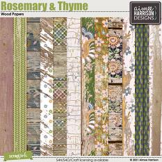 Rosemary and Thyme Wood Papers